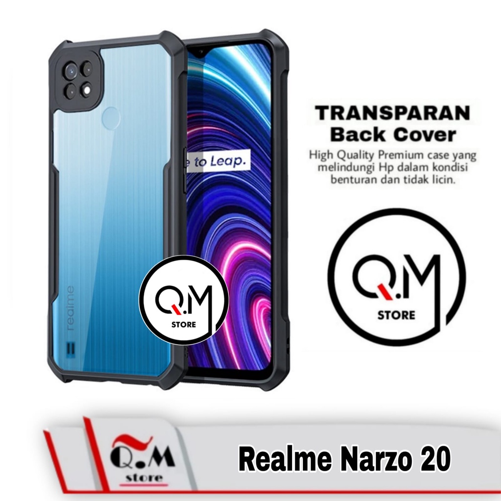 Case Realme Narzo 20 Shockproof Transparent Armor Casing Pelindung Back Cover