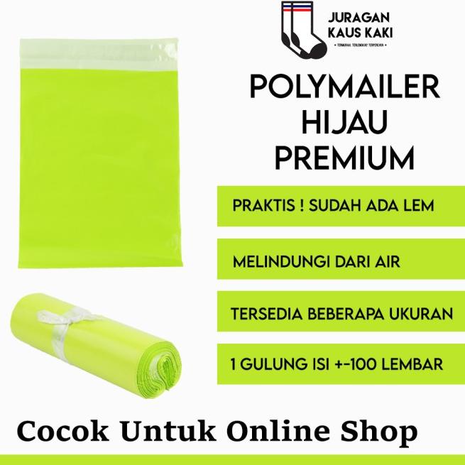 

Packaging Plastik Polymailer Tebal 28x42 Amplop Kantong Kemasan 100 pc - Hijau, 28x42