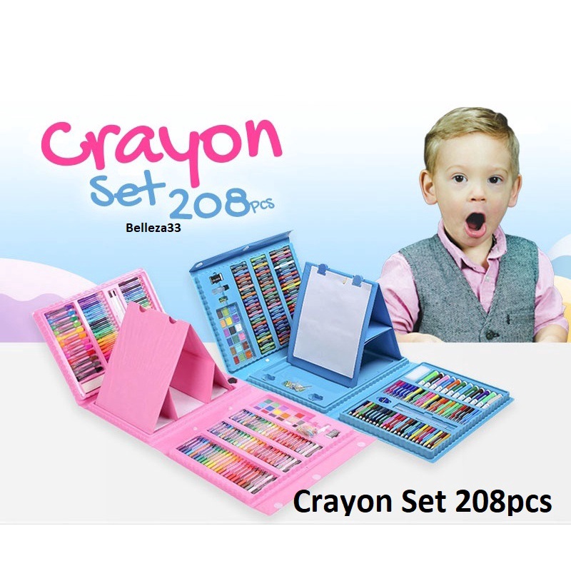 

Crayon Set 208 pcs/Pensil Warna/Alat Menggambar