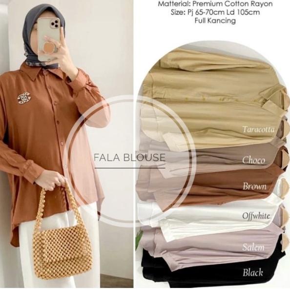 Baju Fashion Muslim Tunik Blouse Atasan Cewek Busana Muslimah Original - Hitam