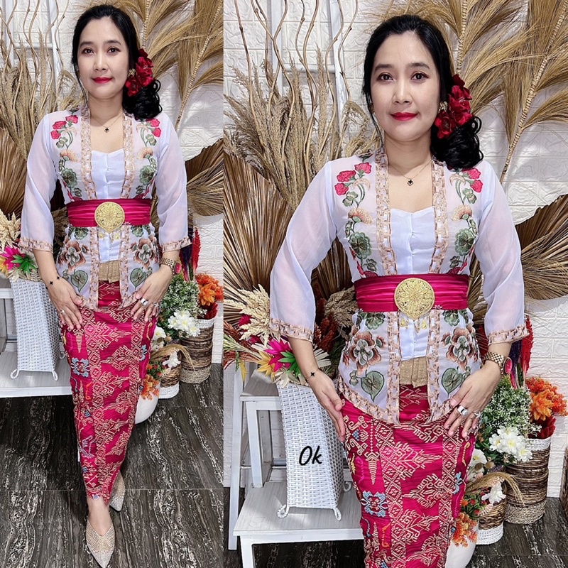 kebaya jadi bordir motif versace