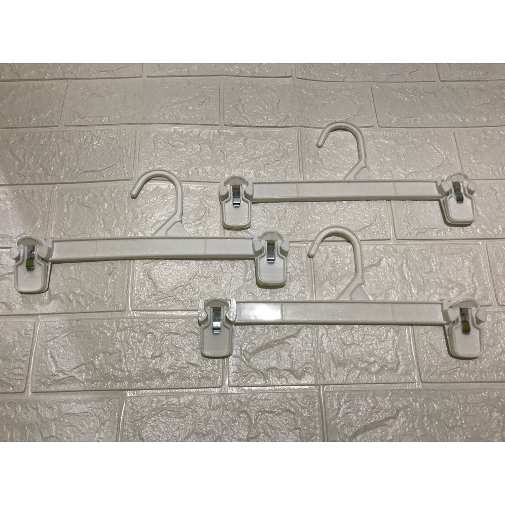 Hanger Jepit 20cm,25cm,30cm Celana Putih Gantungan Jepit Plastik code AI S, M, L Putih
