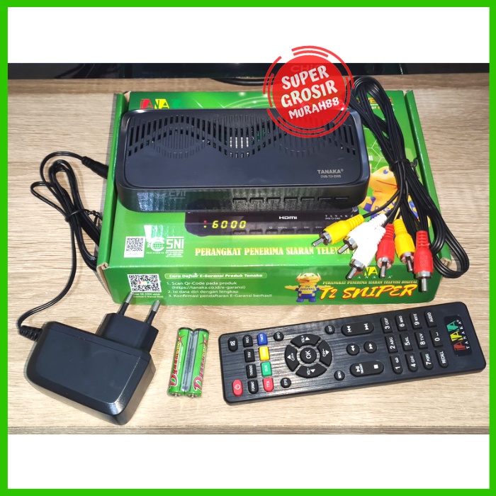 Set Top Box Tanaka T2 Sniper Penerima Siaran TV Digital DVB T2 EWS UHF HD