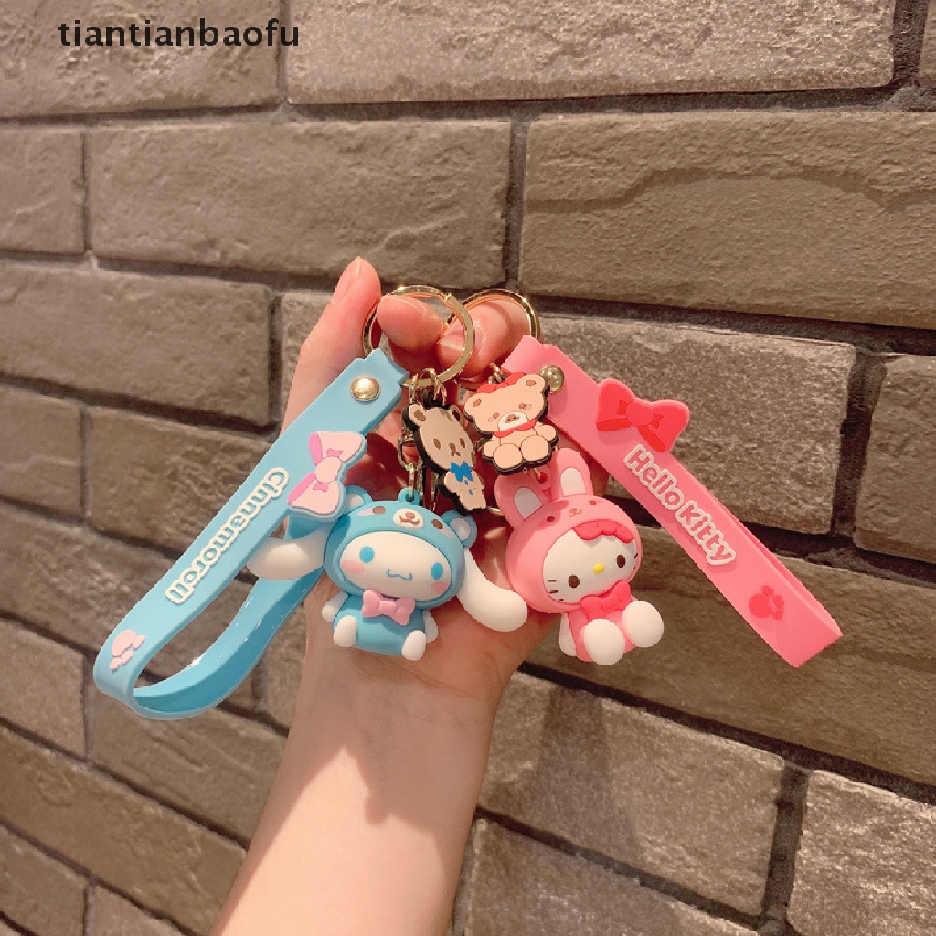 Gantungan Kunci Desain Kartun Anime Sanrio My Melody Cinnamoroll Hello Kitty Pompompurin