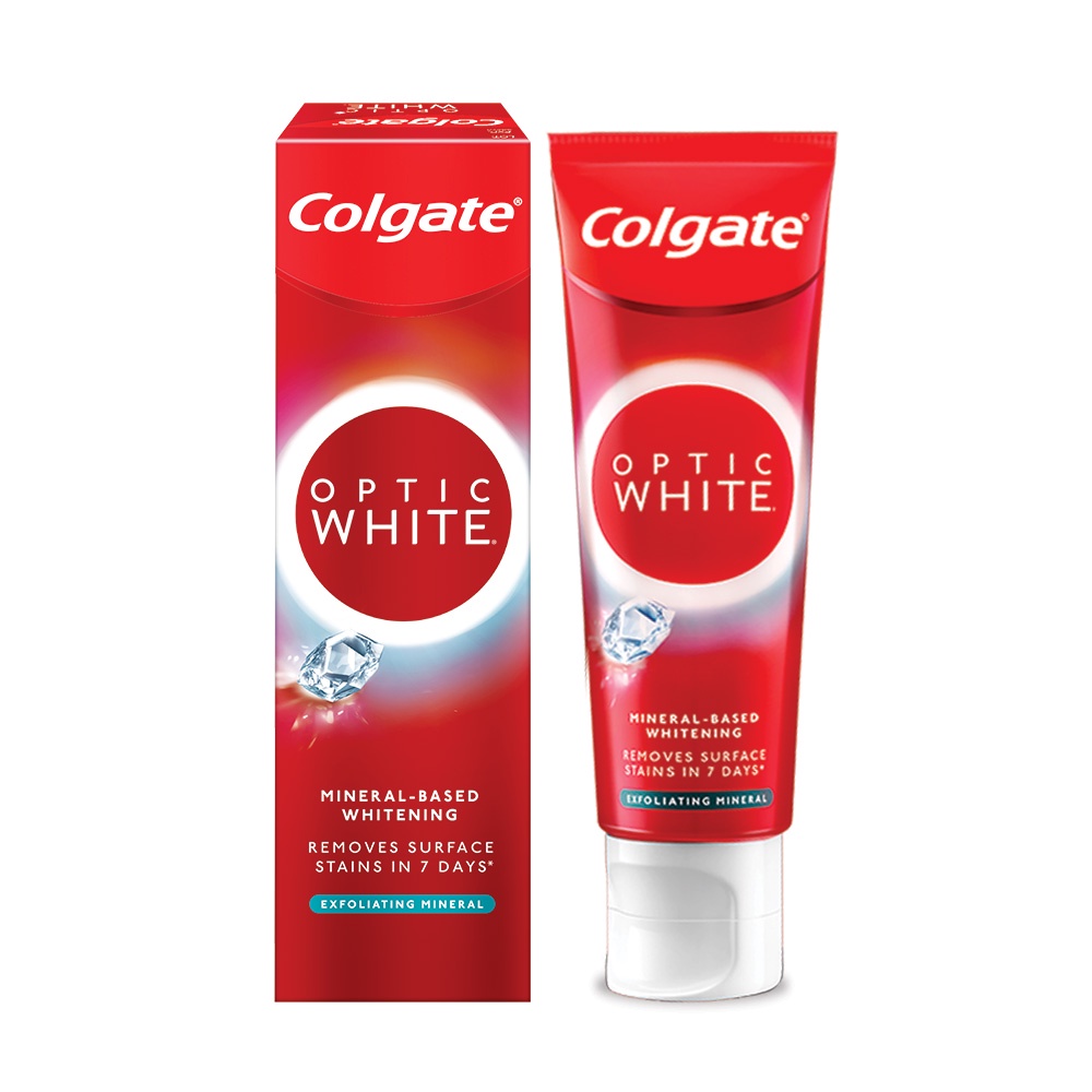 Colgate Optic White Whitening Toothpaste Exfoliating Mineral 100g - Pasta Gigi Image 2