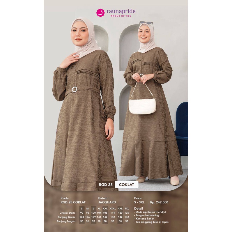 Baju Gamis Wanita  Dewasa / Rauna GD-25 / Fashion Muslim