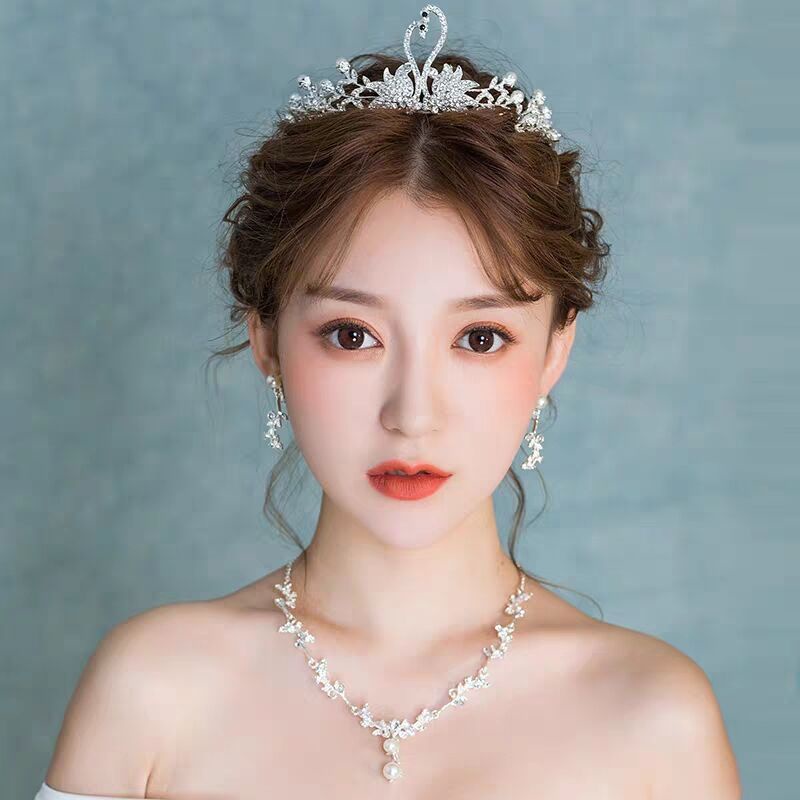 Angsa mahkota set  rambut pengantin murah pernikahan+wanita