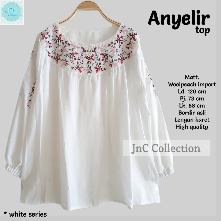 Blouse Wanita Putih Baju Wanita Atasan Wanita Murah Kotak Muslim Bahan Adem Motif Polos Y7M0 Dewasa 