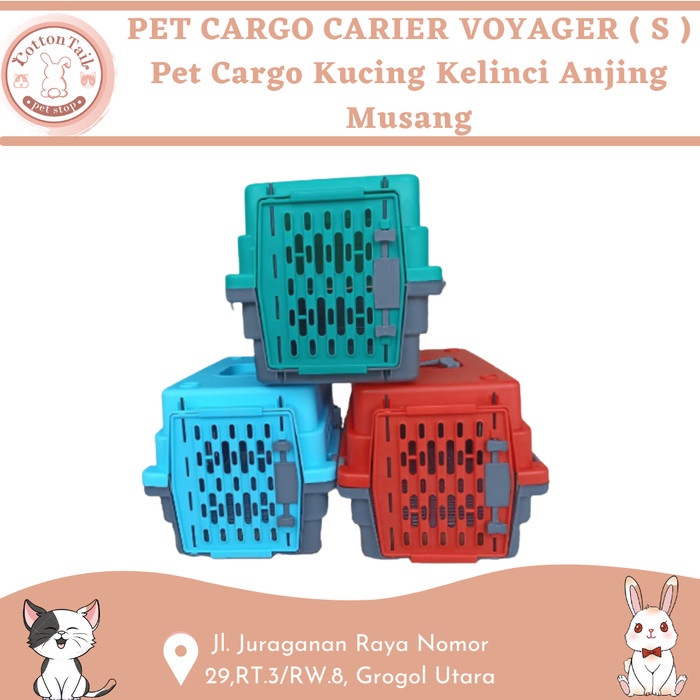 Cargo Pet Cargo Carier Voyager ( S ) Pet Cargo Kucing Kelinci Anjing Musang