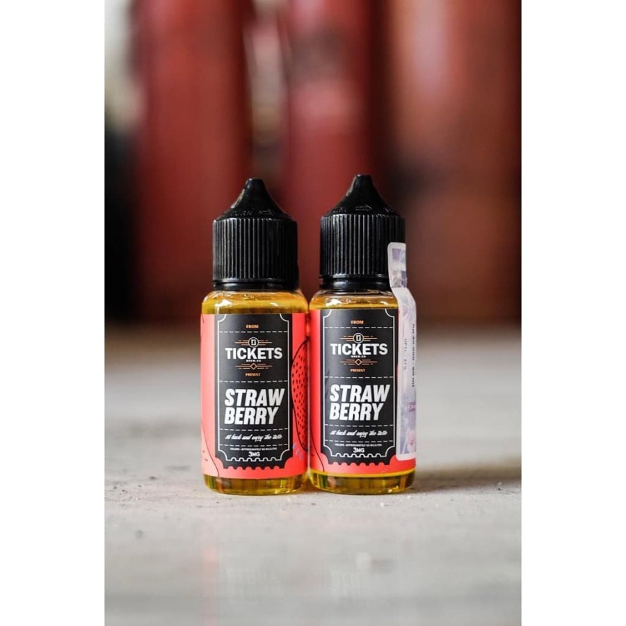 BARU EJM LIQUID TICKETS STRAWBERRY 60ML - LIQUID VAPE VAPOR JUICE 3MG