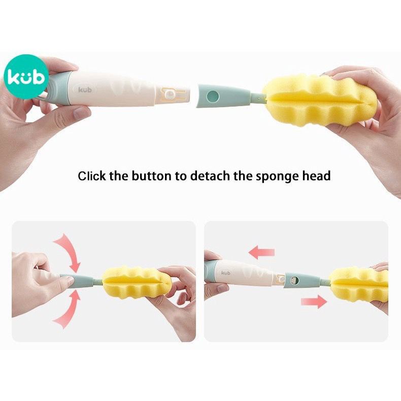 KUB - Easy Cleaning Bottle Brush - Multifunctional Baby Bottle Brush Set - Sponge Brush - Pembersih Botol Susu Bayi