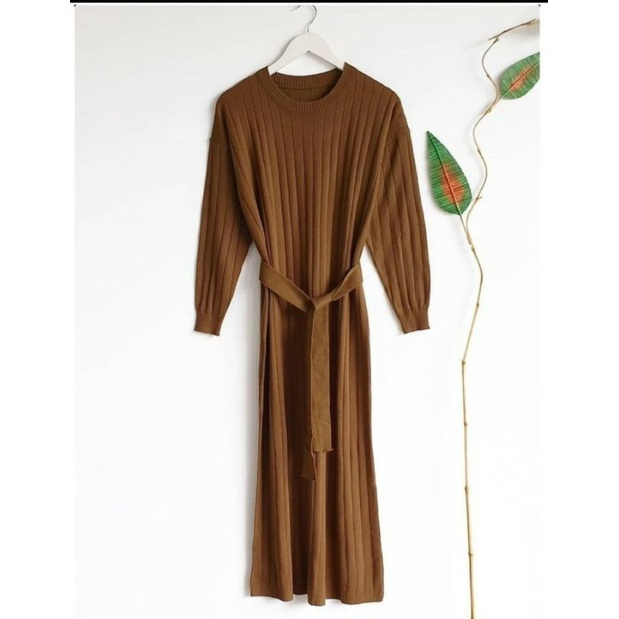 Gamis rajut halus Hindun maxy premium dress knit