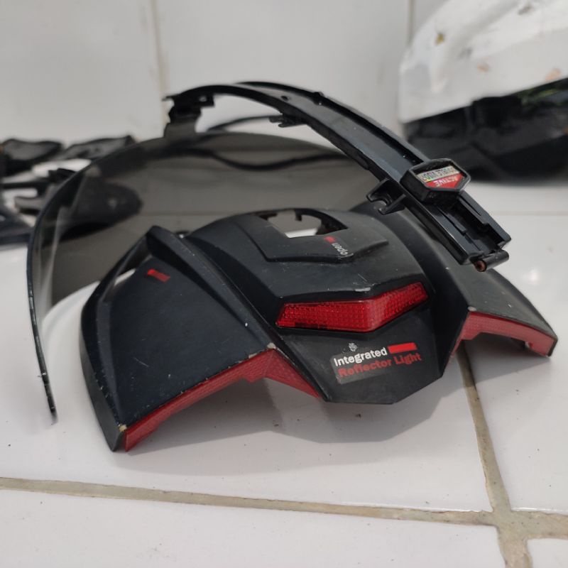 spoiler Vent ventilasi helm NHK GP1000 Black Hitam Doff Bekas Original ORI Copotan