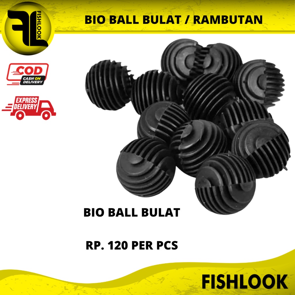 Bio Ball BULAT / RAMBUTAN / Bioball filter kolam (bulat) 3 cm murah