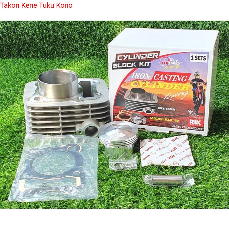 BLOK BORE UP / CYLINDER BORE UP KAWASAKI KLX 150 / D'TRACKER  SIZE 63MM ( 180cc ) & 66MM ( 200cc )