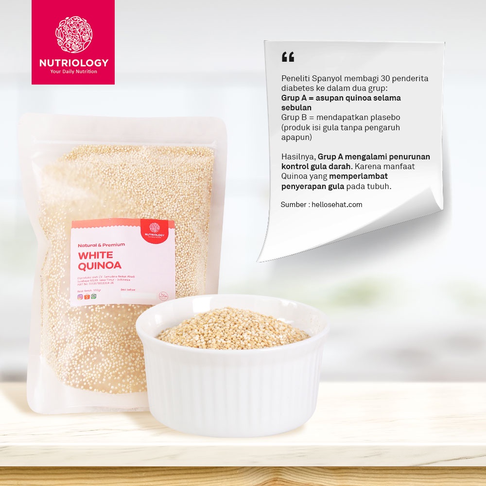 Quinoa White 500 gr Natural Premium Alami Healthy superfood