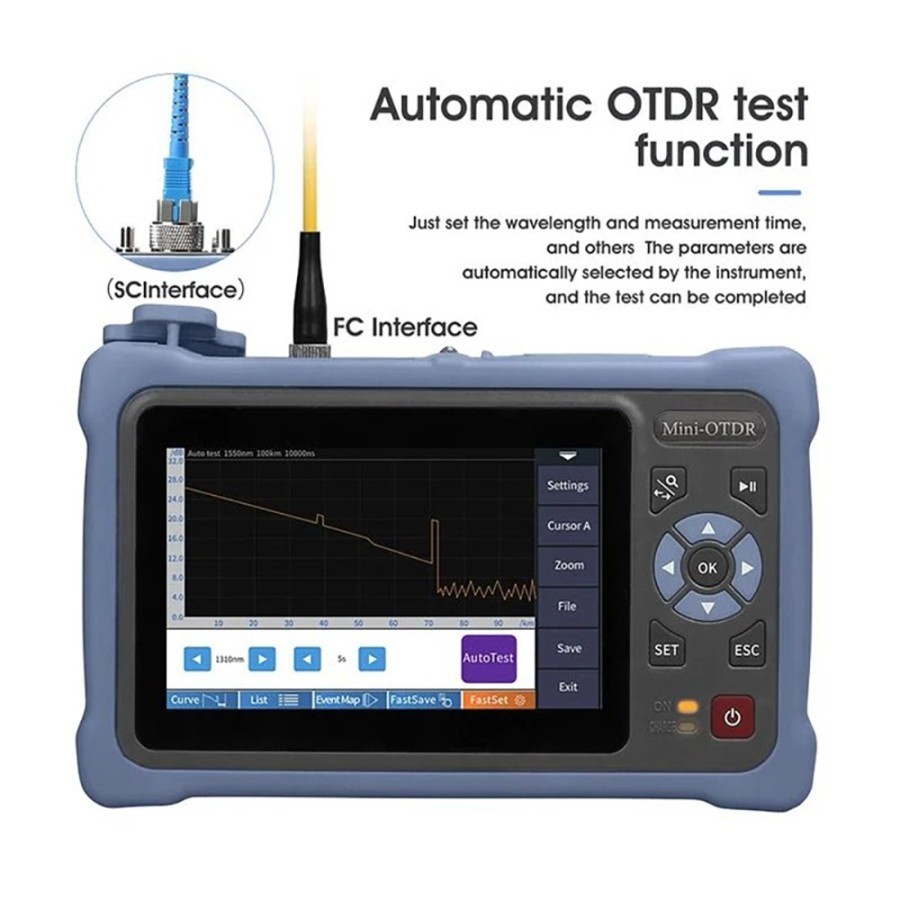 GT4000D Mini OTDR Optical Fiber Tester Reflectometer