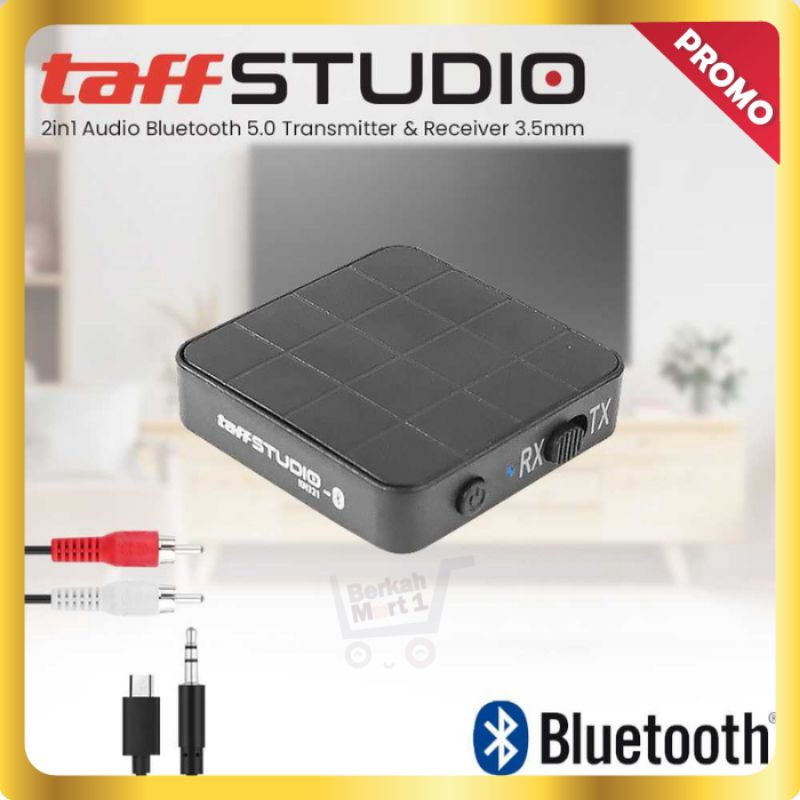 TaffSTUDIO Tebe 2in1 Audio Bluetooth 5.0 Transmitter &amp; Receiver 3.5mm