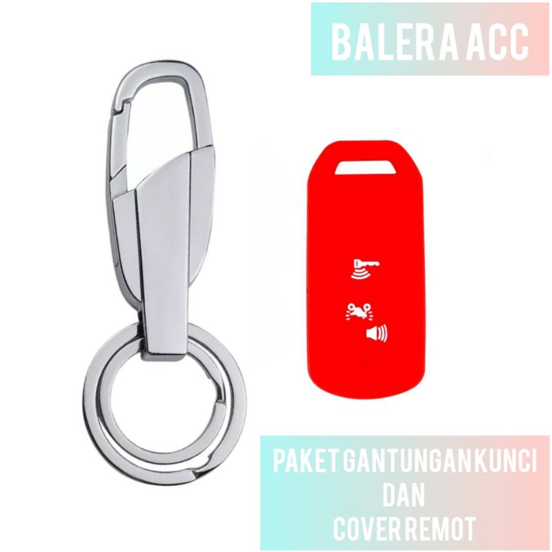 Paket gantungan kunci Stainless Dan Cover remot Pcx 160 Adv 160 Dan Vario 160