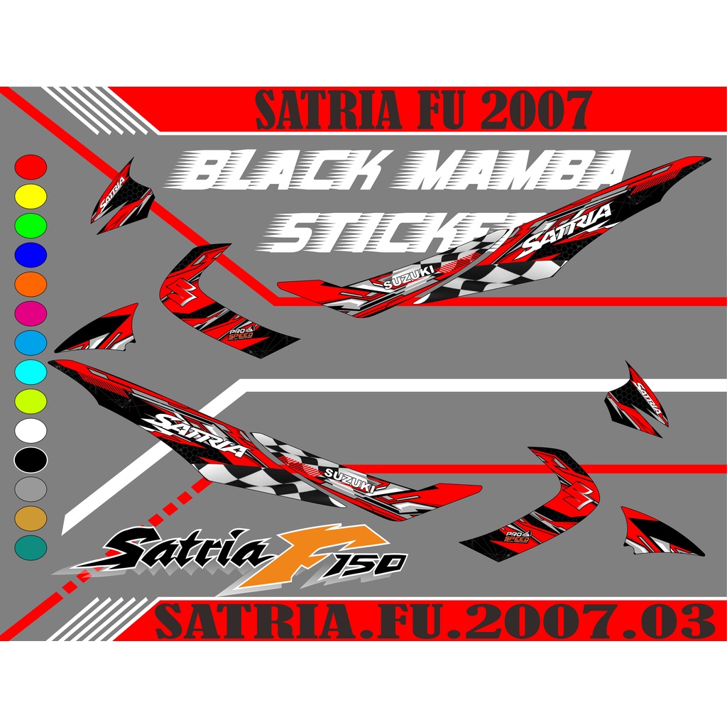 STRIPING STICKER SATRIA FU 2007 STIKER SATRIA FU 2007 STICKER LIS LIST SUZUKI SATRIA FU 2007 CODE 03