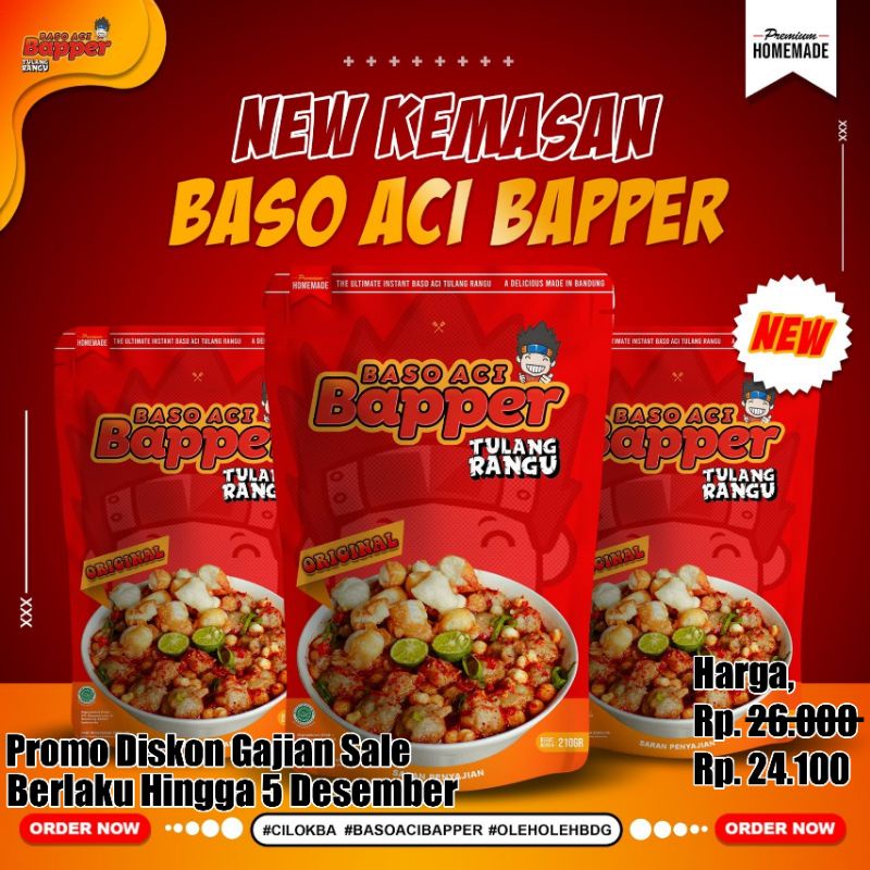 Jual Baso Aci Bapper Tulang Rangu 2 Varian Rasa Shopee Indonesia