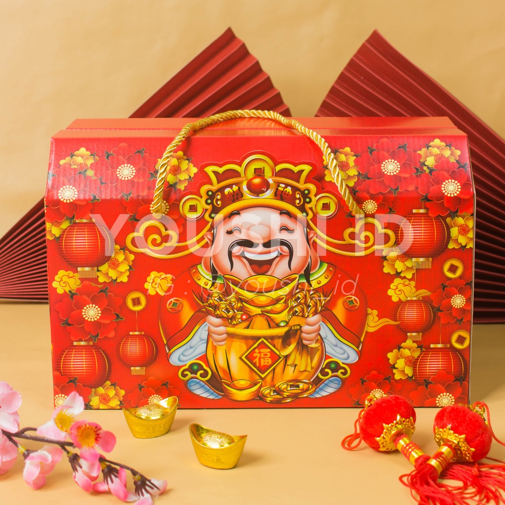

(5pcs)Box Kue Kering CNY/Dus Brownies Imlek/Dus 4 Toples 500gr