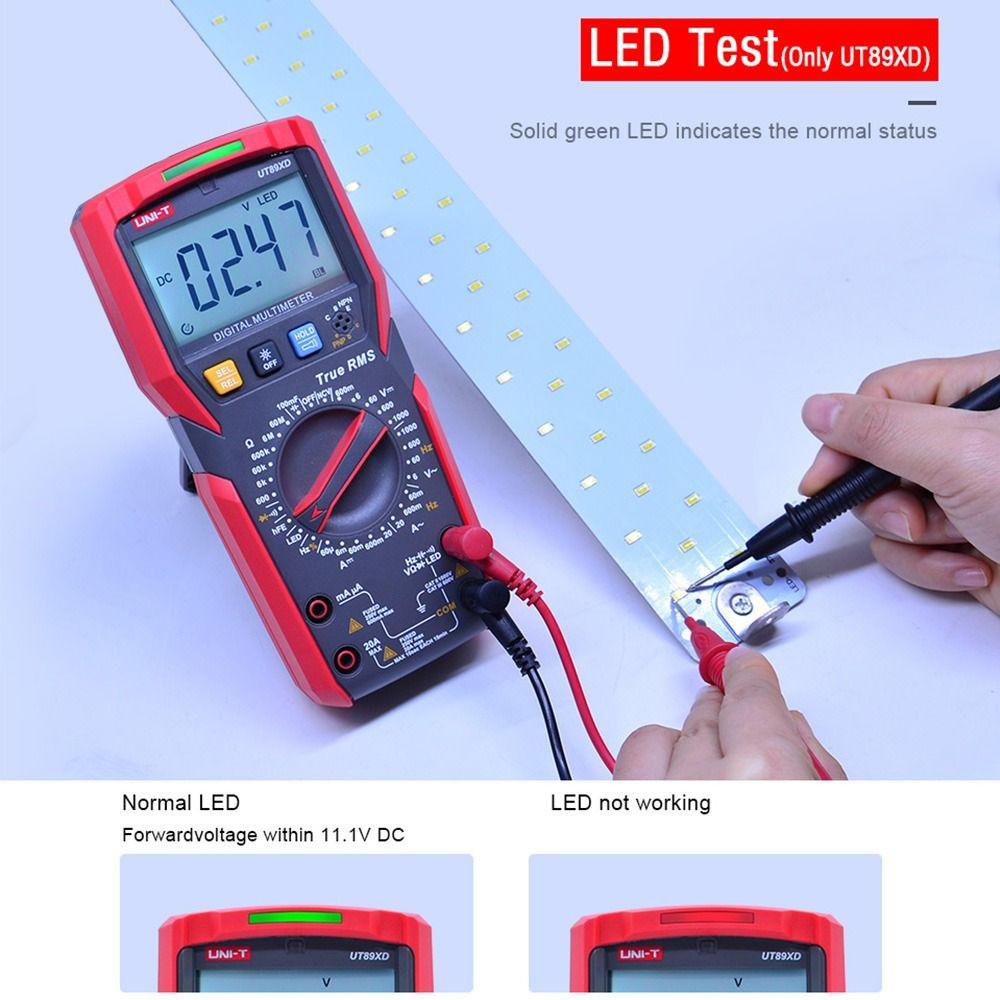 Solighter Digital Multimeter Multifungsi NCV Ukur Temp/LED Tester AC/DC Ammeter