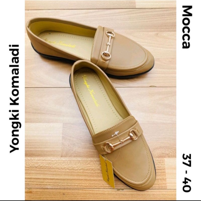 Sepatu Wanita Flat Shoes YONGKI KOMALADI ORI 3 warna mocca,crem,hitam