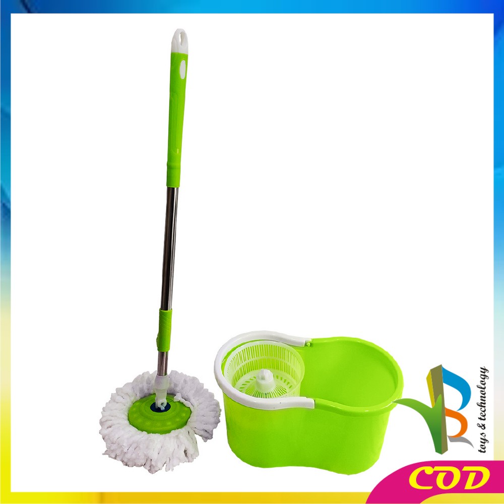 RB-C526 Alat Pel Lantai Dengan Ember Serbaguna / Pel Lantai Ultra Putar Praktis / Kain Pel Spin Mop Alat Pembersih Lantai