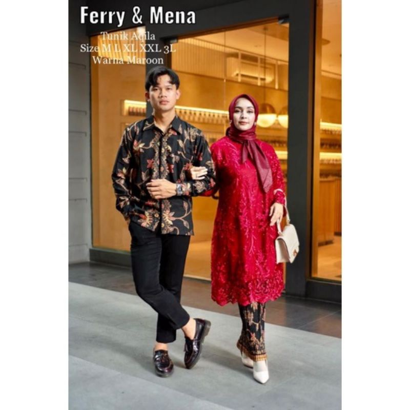 KEBAYA TUNIK BROKAT COUPLE MODERN| KEBAYA COUPLE KELUARGA| KEBAYA BATIK COUPLE| KEMEJA BATIK COUPLE| SET KEBAYA WISUDA| KEBAYA| SET KEBAYA FAVORITE| BATIK SET| BATIK KELUARGA