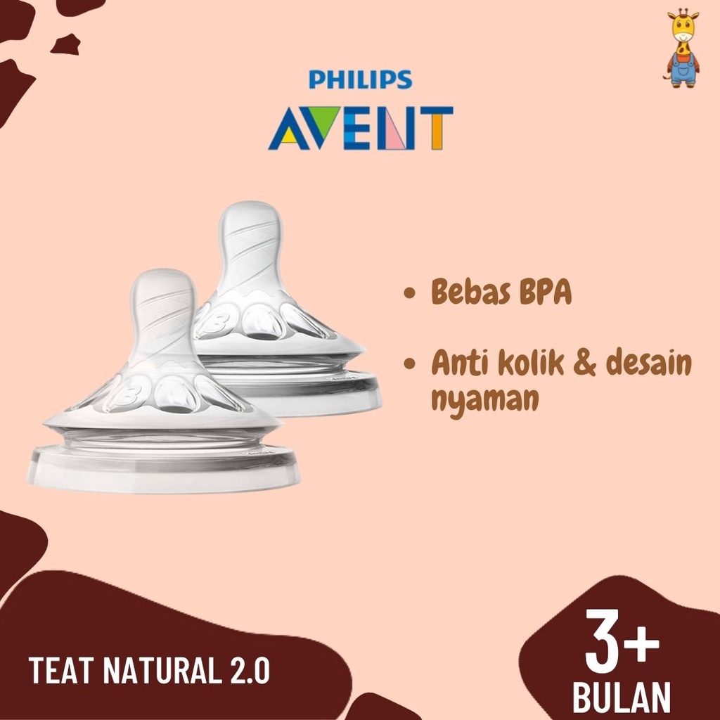 Avent Teat Natural 2.0 (2pcs)