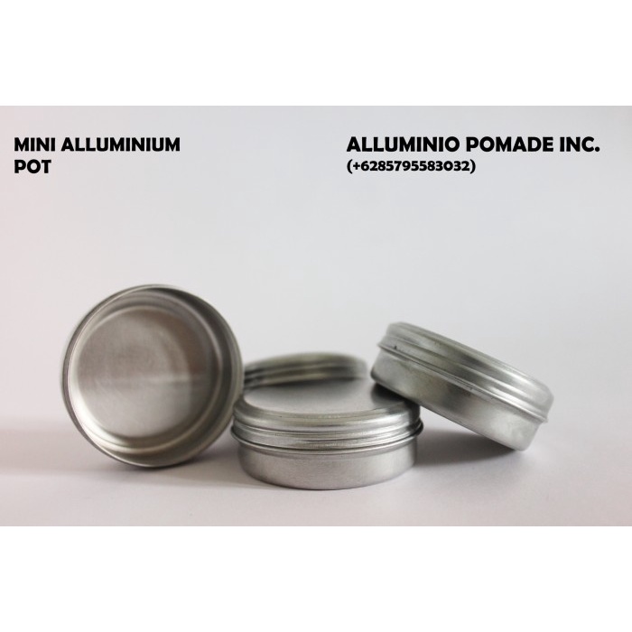TERBARU Kaleng Pot Pomade Aluminium (5x3 cm 1 oz 30 gr) - Silver