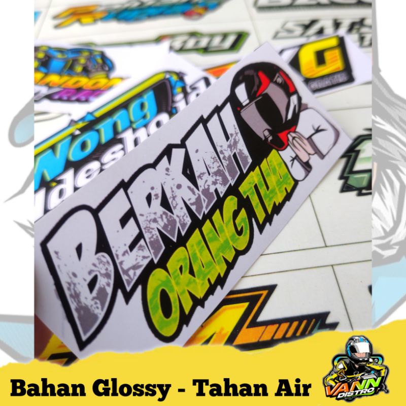 stiker berkah orang tua