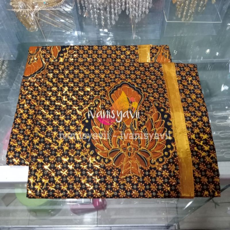 [1set] Sepasang Jarik + Blangkon Prodo Orangtua Besan | Motif Truntum Garuda