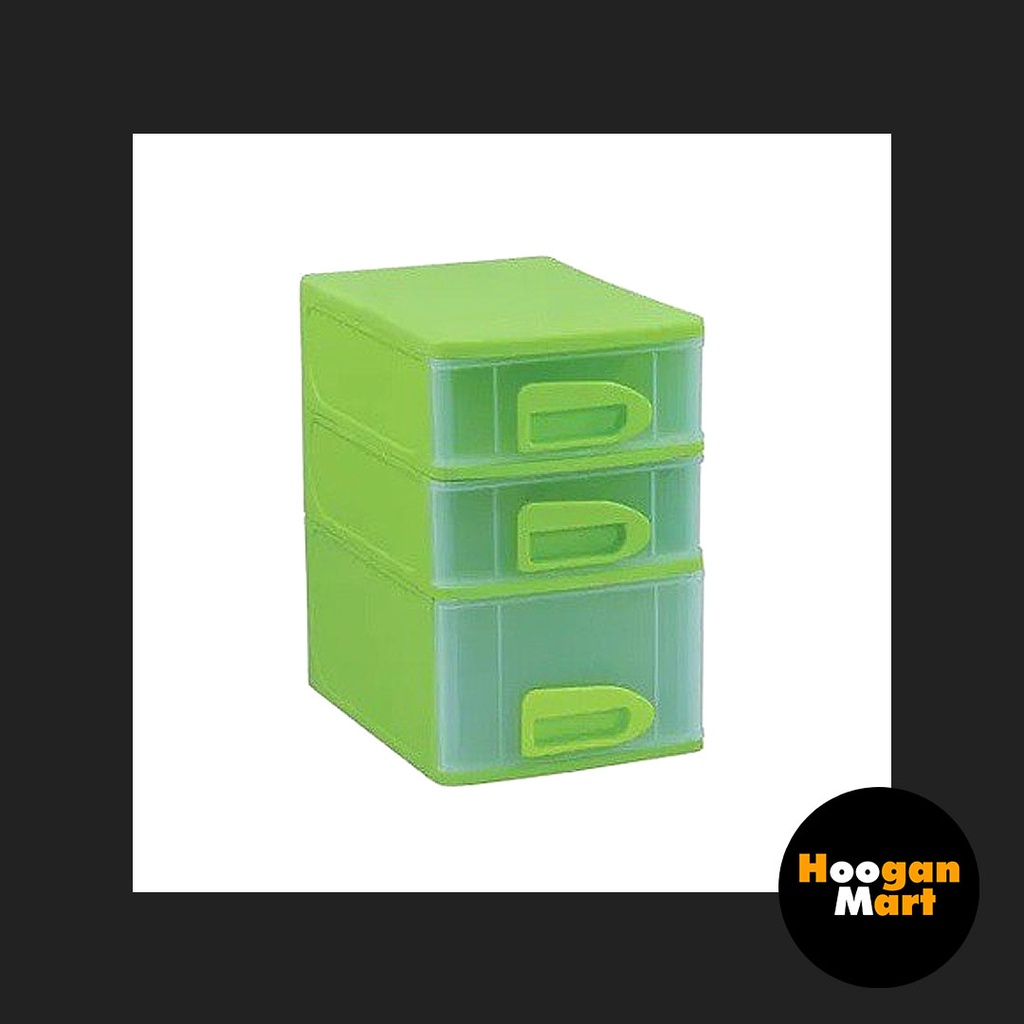 [ Rak ] Laci Mini Container Susun 3 Tivoli Box 160 (B C103) - Maspion