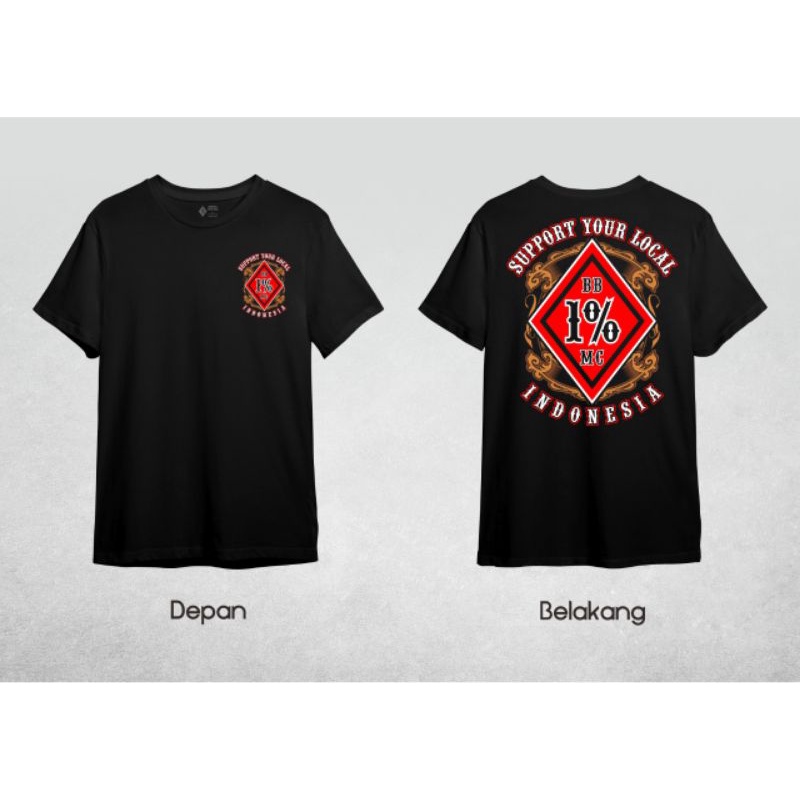 Kaos Tshirt Reguller Bikers Brotherhood 1% MC