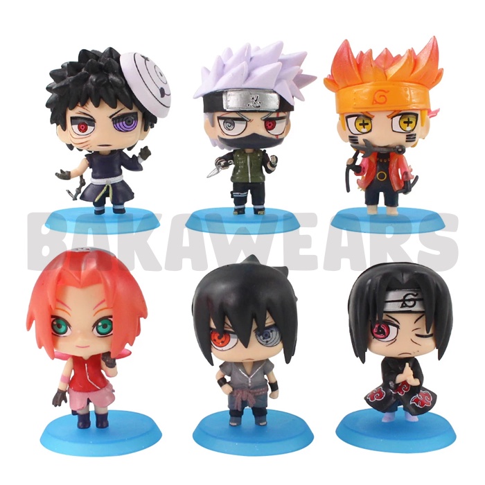 Action Figure Naruto: Cute Kawaii Version 2 - Naruto, Sasuke, Sakura, Kakashi, Itachi, Obito