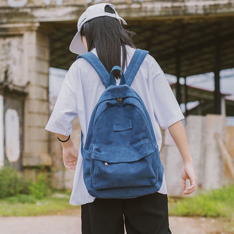 ▥Tas sekolah seraser wanita versi Korea Harajuku ulzzang siswa sekolah menengah pasang ransel gaya kampus ransel kanvas denim sederhana