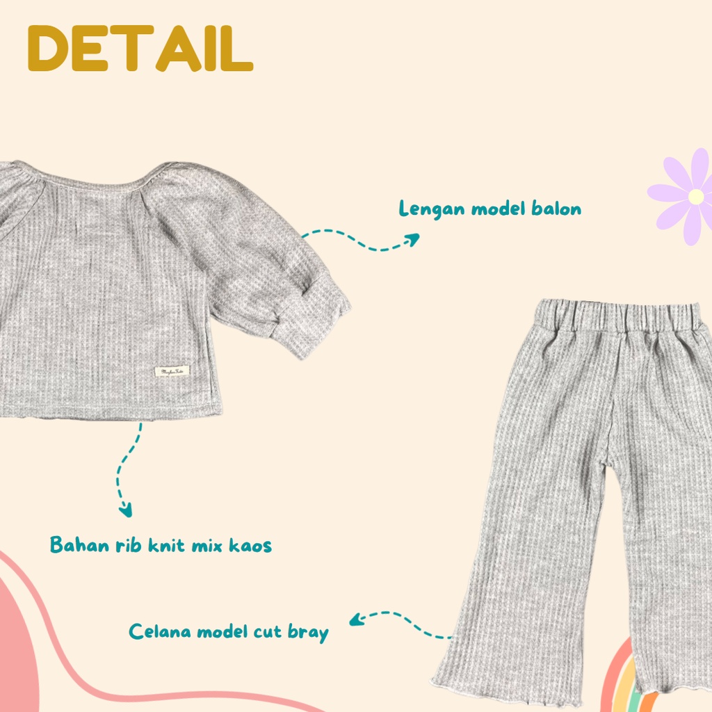 1-3THN SETELAN ANAK EVELIN ONESET ANAK PREREMPUAN by MYBEE