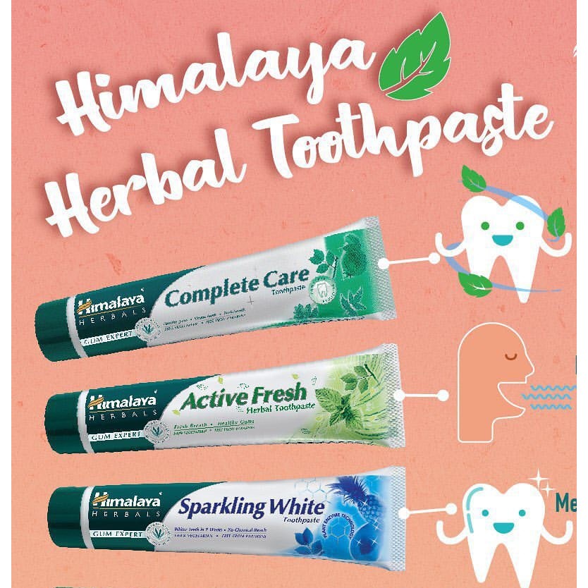 [BESAR] HIMALAYA Herbals Toothpaste Odol Pasta Gigi Herbal - 150gr