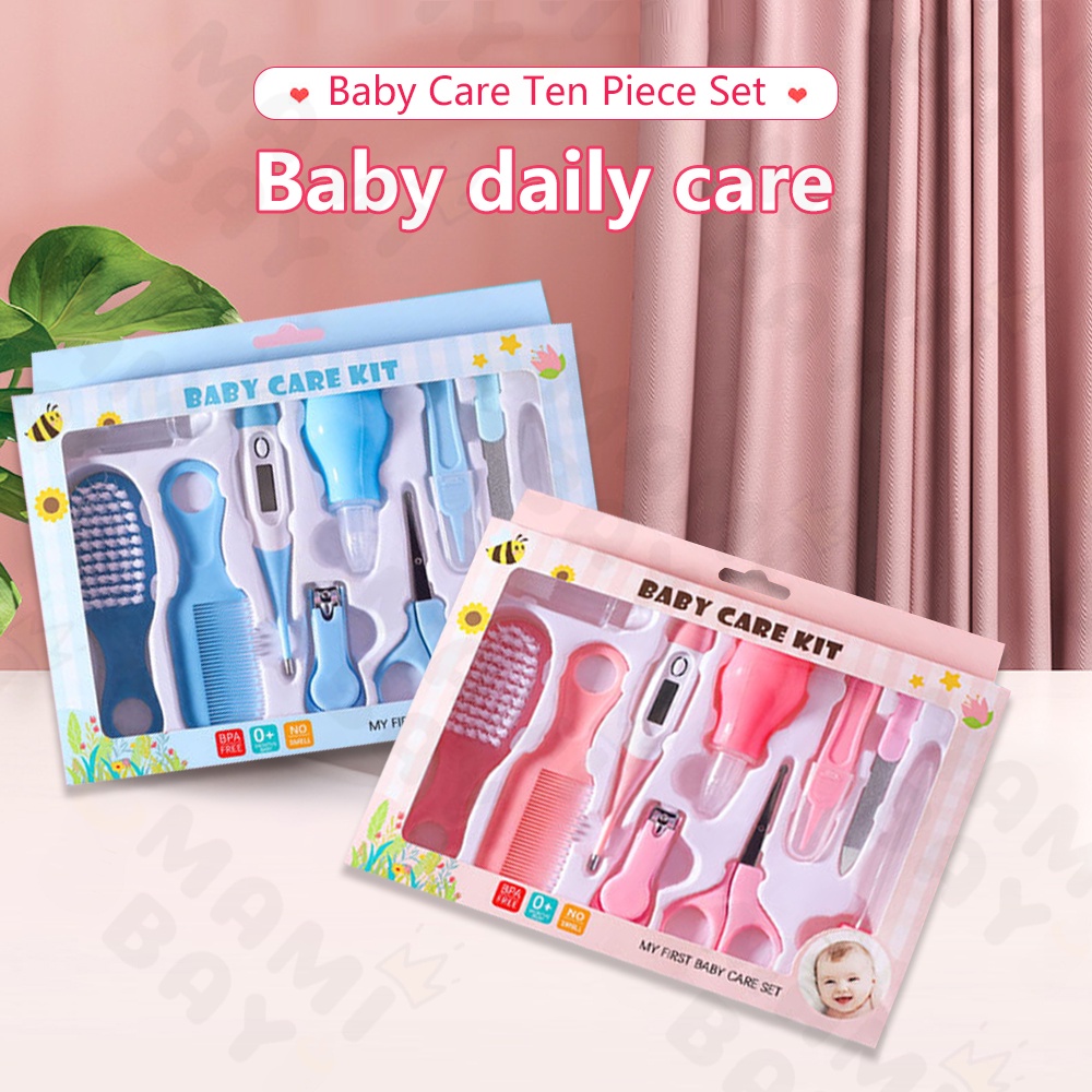 OKEYI Baby Care Kit Set 10 in 1/Gunting kuku bayi/Sisir Baby/Kado lahiran newborn