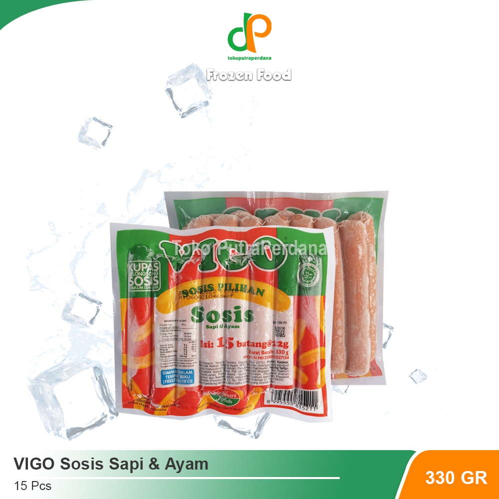 

VIGO Sosis Sapi dan Ayam 330gr (15 Pcs)