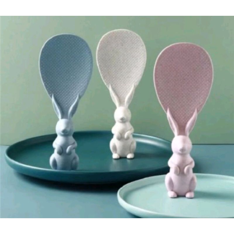 Sendok nasi / centong nasi anti lengket Polos / Bunny