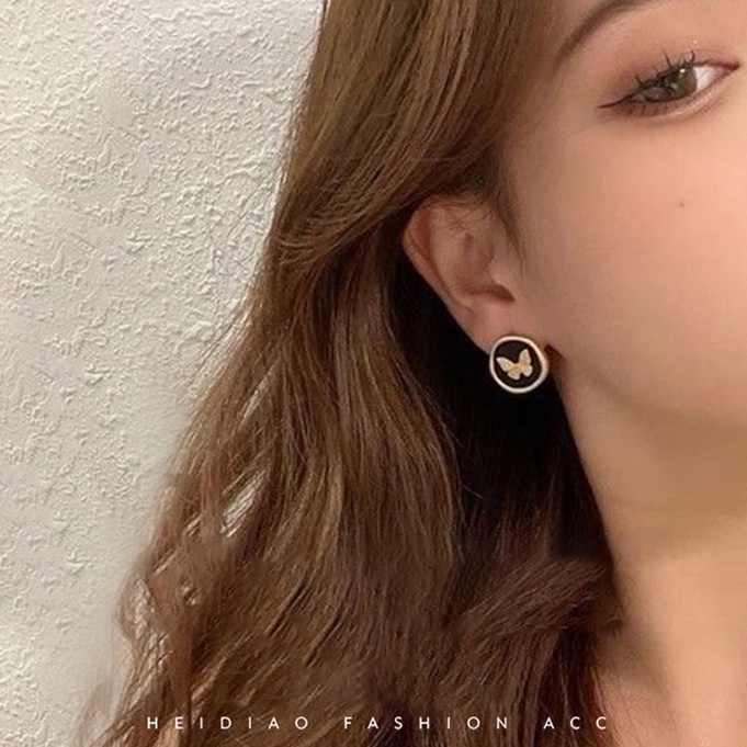 Anting stud 925 silver Aksen Mutiara Gaya Retro Untuk Wanita