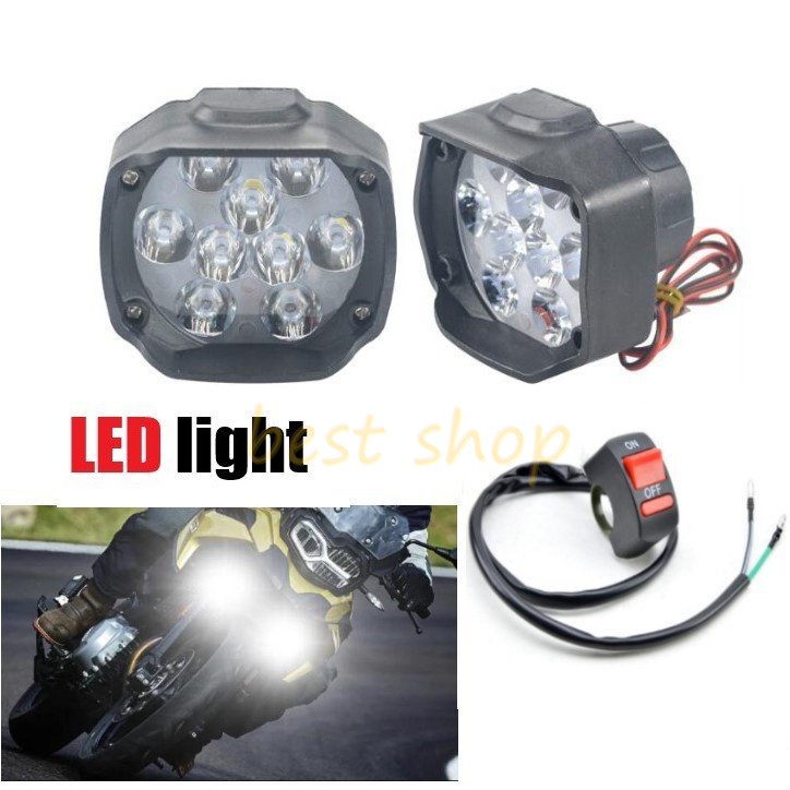 Lampu Sorot 9 Led 30W Super Terang Anti Air Untuk Motor