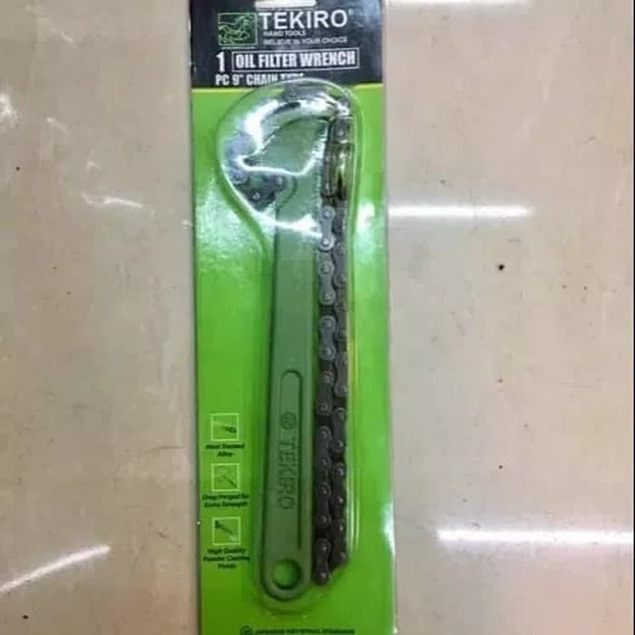 [COD] Tekiro Kunci Filter Oli 9Inch Rantai / Perlengkapan Perawatan Mobil Murah / Perlengkapan Mencu