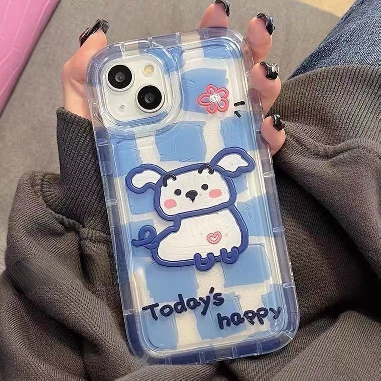 Casing Soft Case Motif Grafitti Anjing Untuk IPhone 12 13 14 11 Pro Max X Xs Max Xr Ffdrf