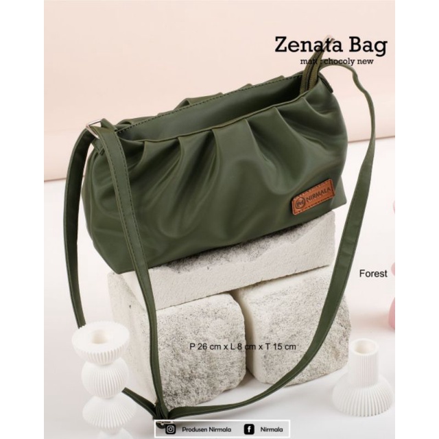 TAS SELEMPANG ZENATA BAG BY PRODUSEN NIRMALA BAHAN CHOCOLY ANTI AIR WATERPROOF PREMIUM