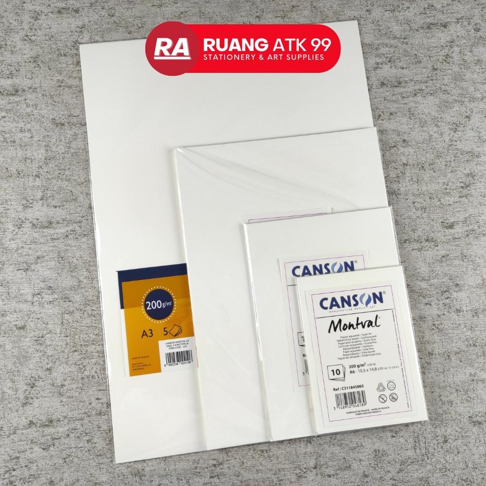

Canson Montval Watercolor Paper Kertas Cat Air 200 gsm A3/A4/A5/A6