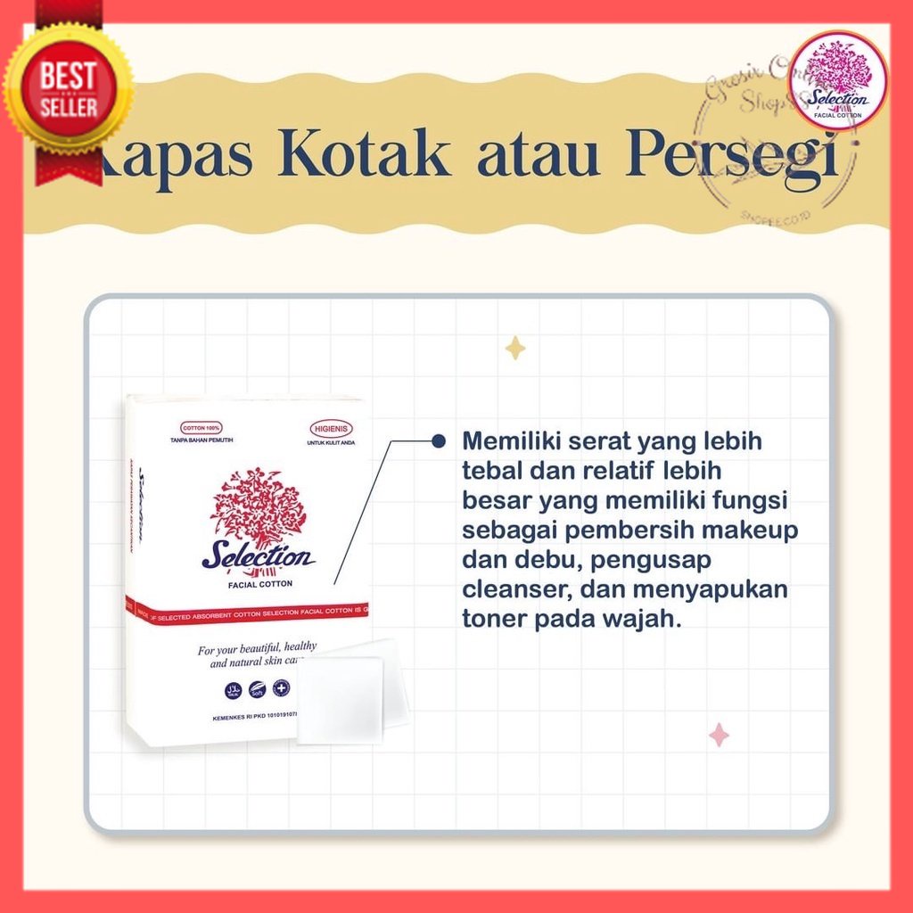 GOS - E315 - KAPAS SELECTION SPECIAL COTTON / FACIAL COTTON / KAPAS KECANTIKAN WAJAH